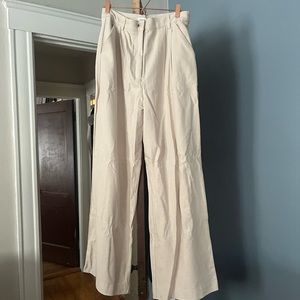 Weworewhat High Rise Pleated Pants